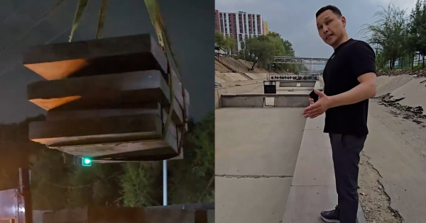 Гранитные плиты с набережной в Алматы превращают в надгробия?