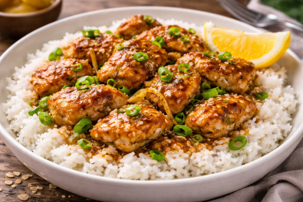 Такая курочка особенно вкусна с рисом &mdash; грудка в соево-имбирном соусе