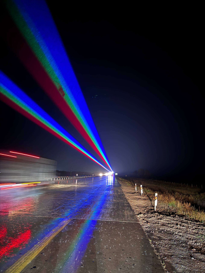 На трассе Астана &ndash; Темиртау испытали лазерную систему безопасности, водители увидели &laquo;портал в Асгард&raquo;