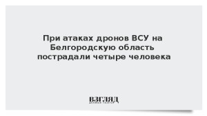 При атаках дронов ВСУ на Белгородскую область пострадали четыре человека
