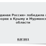 «Единая Россия» победила на выборах в Крыму и Мурманской области