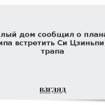 Белый дом сообщил о планах Трампа встретить Си Цзиньпина у трапа