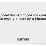 Гидрометцентр спрогнозировал пасмурную погоду в Москве