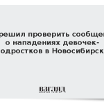 СК решил проверить сообщения о нападениях девочек-подростков в Новосибирске