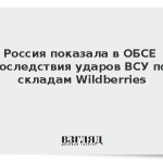 Россия показала в ОБСЕ последствия ударов ВСУ по складам Wildberries