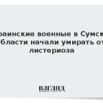 Украинские военные в Сумской области начали умирать от листериоза