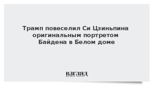 Трамп повеселил Си Цзиньпина оригинальным портретом Байдена в Белом доме