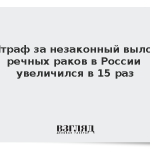 Штраф за незаконный вылов речных раков в России увеличился в 15 раз