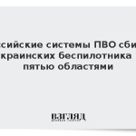 Российские системы ПВО сбили 43 украинских беспилотника над пятью областями
