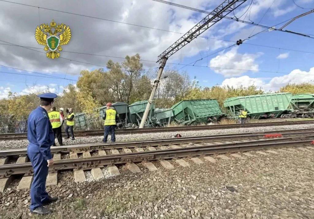 Семь грузовых вагонов сошли с рельсов на станции Новые Полянки в Мордовии