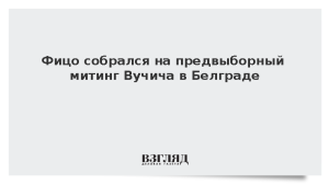 Фицо собрался на предвыборный митинг Вучича в Белграде