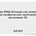 Глава МИД Белоруссии заявил о катастрофических проблемах в экономике ЕС