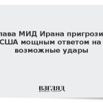 Глава МИД Ирана пригрозил США мощным ответом на возможные удары