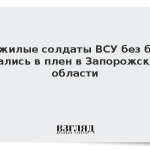 Пожилые солдаты ВСУ без боя сдались в плен в Запорожской области