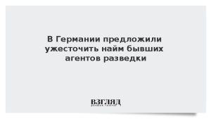 В Германии предложили ужесточить найм бывших агентов разведки