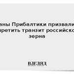 Страны Прибалтики призвали ЕС запретить транзит российского зерна