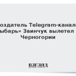 Создатель Telegram-канала «Рыбарь» Звинчук вылетел из Черногории