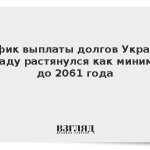График выплаты долгов Украины Западу растянулся как минимум до 2061 года