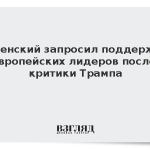 Зеленский запросил поддержку европейских лидеров после критики Трампа