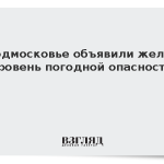 В Подмосковье объявили желтый уровень погодной опасности